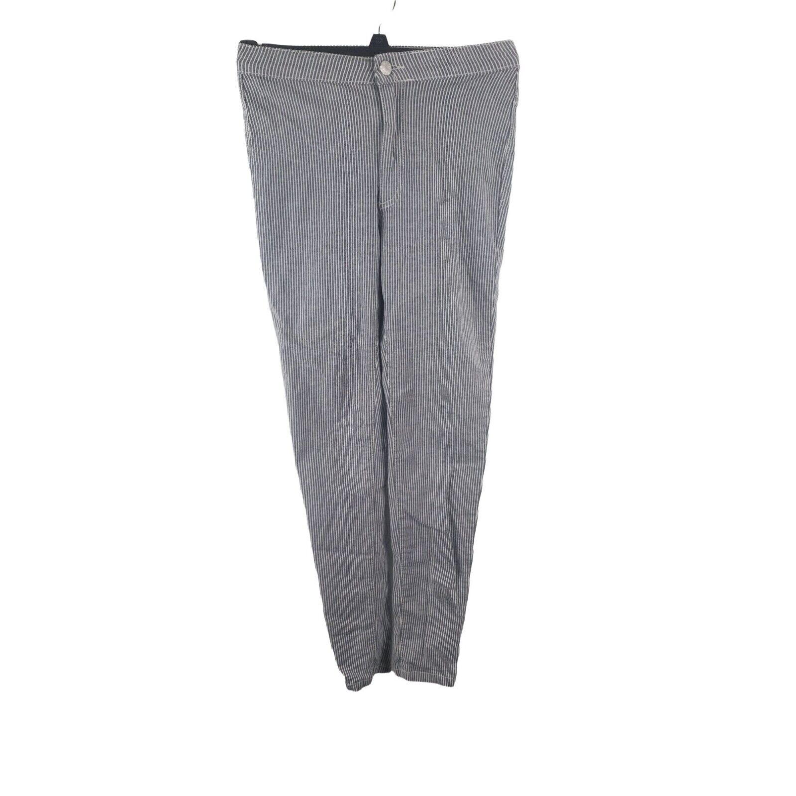 Free People Jeans 25 Womens Skinny Leg Grey White Striped High Rise Casual